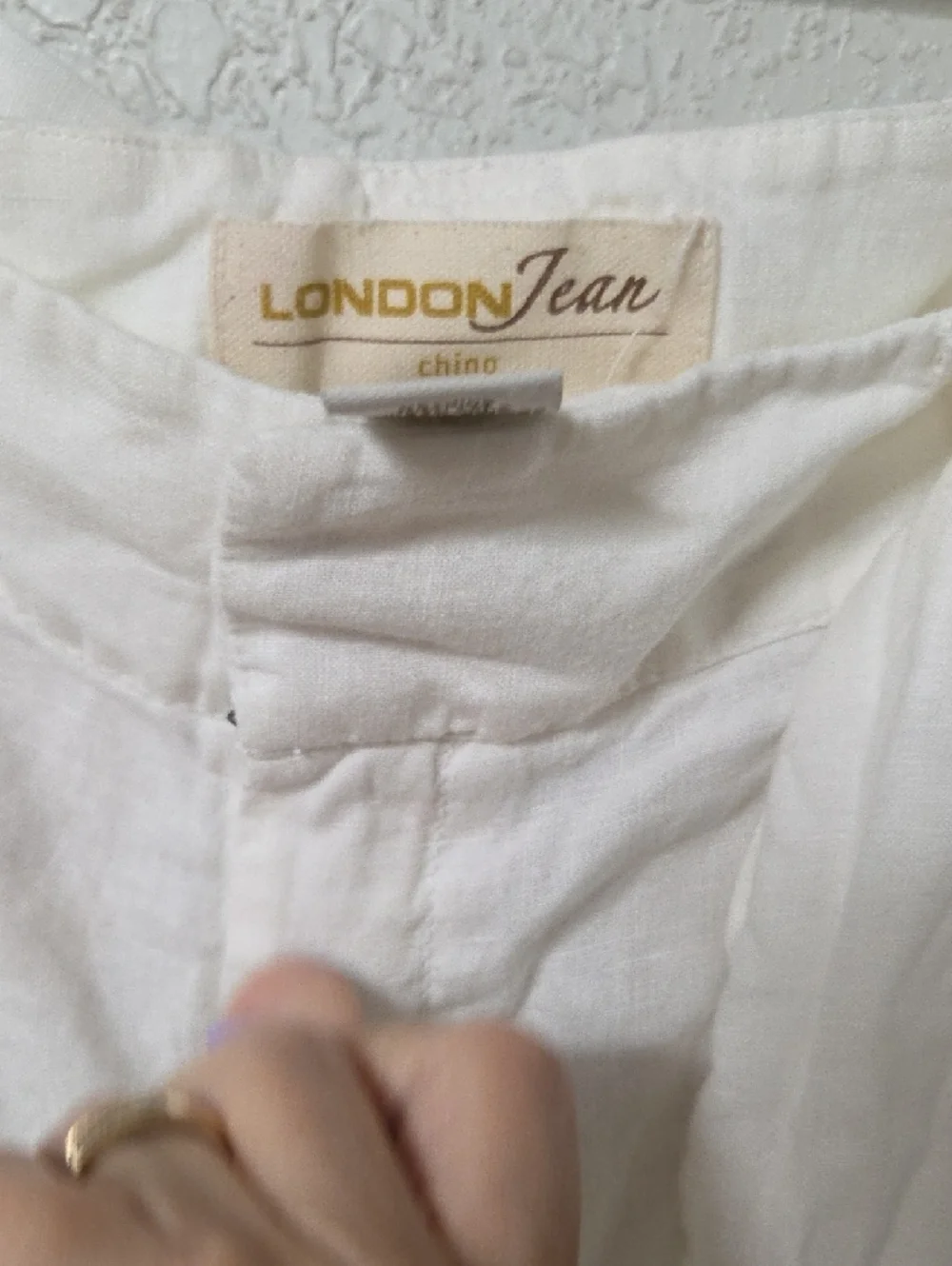 White Linen Wide Leg Pants Size 12 High Waist Tie Front Summer Resort Casual - Picture 3 of 5